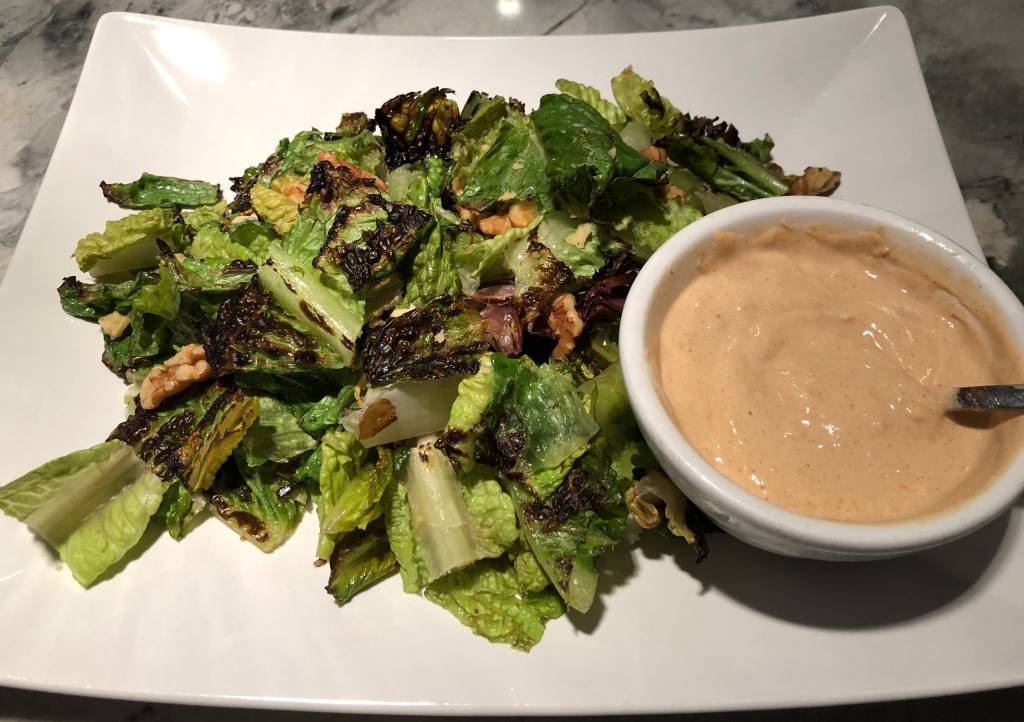 Grilled Romaine with Tahini Drizzle